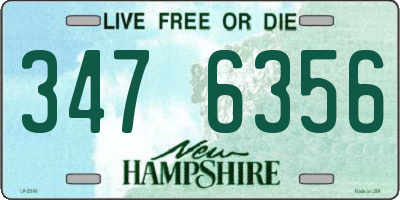 NH license plate 3476356