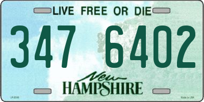 NH license plate 3476402