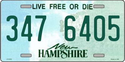 NH license plate 3476405