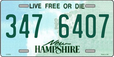 NH license plate 3476407