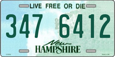 NH license plate 3476412