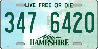 NH license plate 3476420