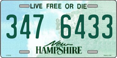 NH license plate 3476433