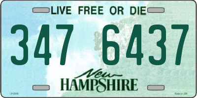 NH license plate 3476437