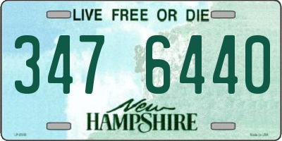 NH license plate 3476440