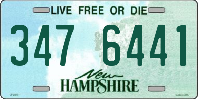 NH license plate 3476441
