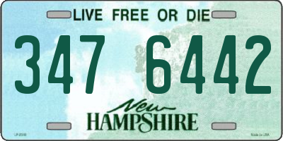 NH license plate 3476442