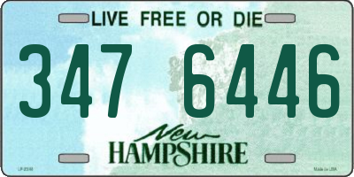 NH license plate 3476446
