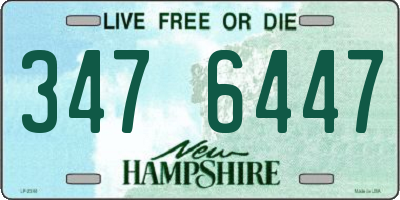NH license plate 3476447