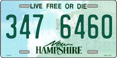 NH license plate 3476460