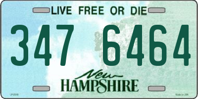 NH license plate 3476464