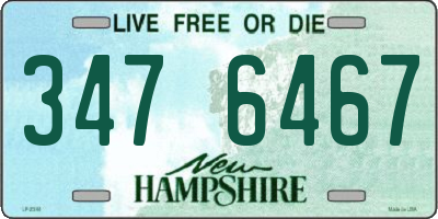 NH license plate 3476467