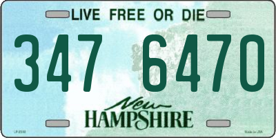 NH license plate 3476470