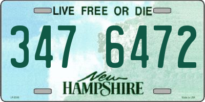 NH license plate 3476472