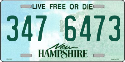 NH license plate 3476473