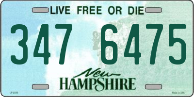 NH license plate 3476475