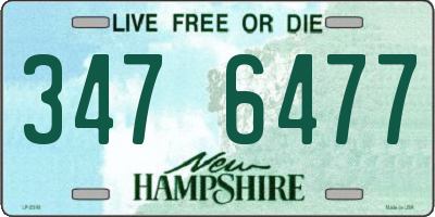 NH license plate 3476477