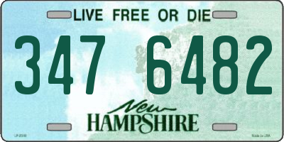 NH license plate 3476482