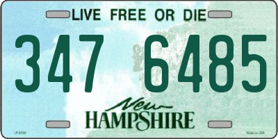 NH license plate 3476485