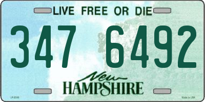 NH license plate 3476492