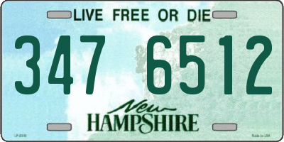 NH license plate 3476512
