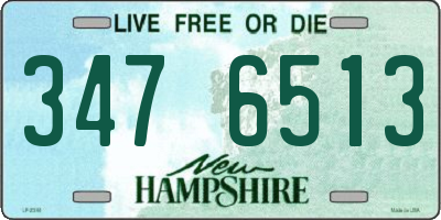 NH license plate 3476513