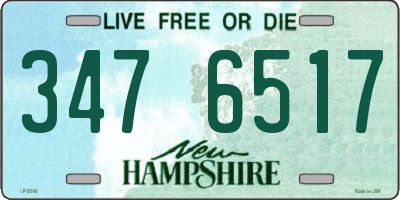 NH license plate 3476517