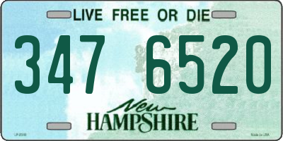 NH license plate 3476520