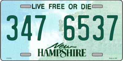 NH license plate 3476537