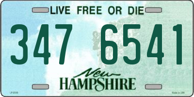 NH license plate 3476541
