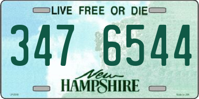 NH license plate 3476544