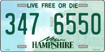 NH license plate 3476550