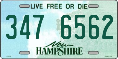 NH license plate 3476562
