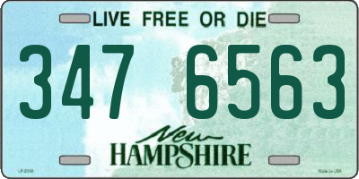 NH license plate 3476563