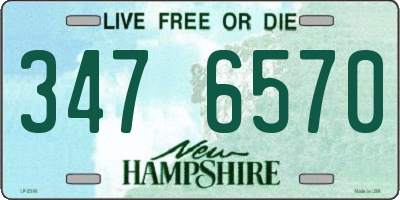 NH license plate 3476570
