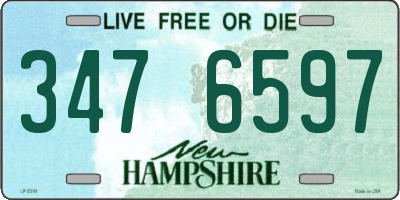 NH license plate 3476597