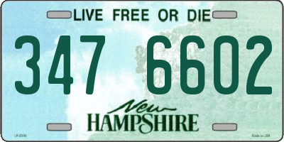 NH license plate 3476602