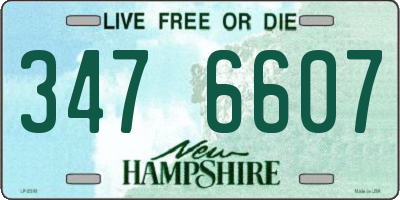 NH license plate 3476607