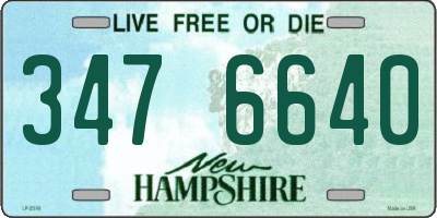 NH license plate 3476640