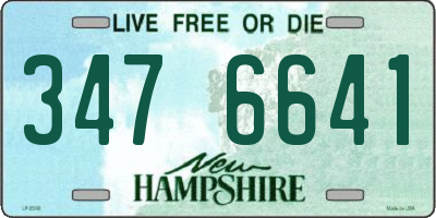 NH license plate 3476641