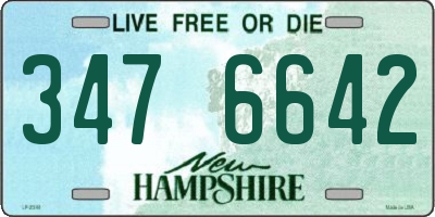 NH license plate 3476642