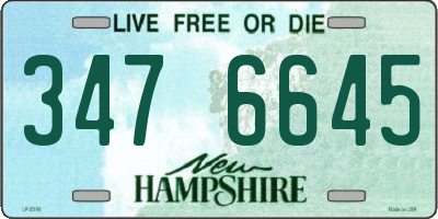 NH license plate 3476645