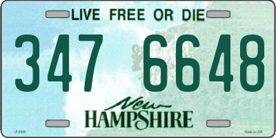 NH license plate 3476648