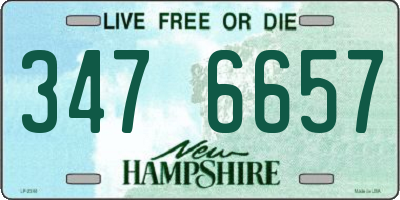 NH license plate 3476657