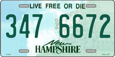 NH license plate 3476672