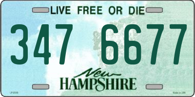NH license plate 3476677