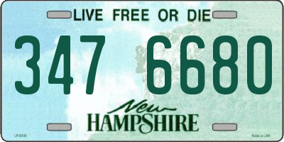 NH license plate 3476680