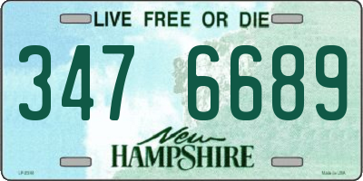 NH license plate 3476689