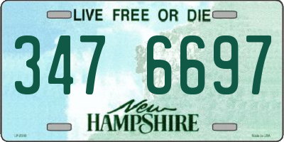 NH license plate 3476697