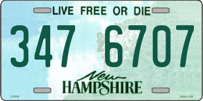 NH license plate 3476707